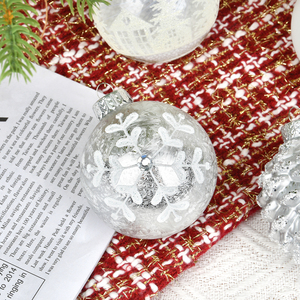Silver Pine <b>Cone</b> Pendant 7CM Glass Painted Ball for <b>Christmas</b> <b>Tree</b> Scene Decoration Festive Dress-Up Holiday Supplies - Product Image 5