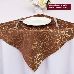 <span class=keywords><strong>Serviette</strong></span> carrée moderne en polyester jacquard avec motif floral imprimé, <span class=keywords><strong>serviette</strong></span> de table d'hôtel pliable, tissu pour repas occidentaux, vente directe usine - Product Image 4