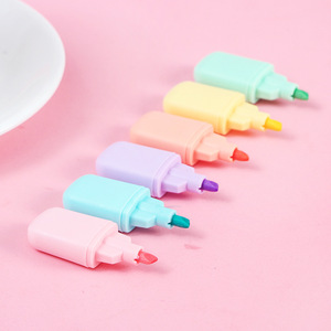 Pennarelli Colorati Portatili a 6 Colori, Mini Evidenziatori Creativi con Clip per il Viso, Design Cartoon, Confezione in Scatola, Vendita all'Ingrosso Marca Cx - Product Image 3