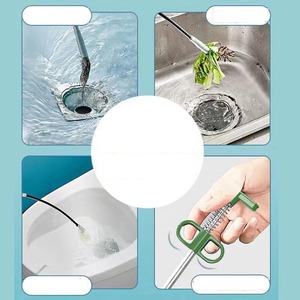 DS4709 a quattro artigli di fogna per uso domestico scolo lavello di scolo per capelli di serpente rimozione degli zoccoli sblocca il lavello del lavello del water strumento di pulizia dello <span class=keywords><strong>scarico</strong></span> - Product Image 4