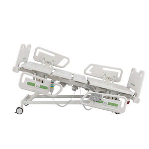 Letto Ospedaliero Manuale ed Elettrico Antiscivolo in Acciaio Inox - Attrezzatura Ospedaliera per Terapia Intensiva a Cinque Funzioni con Sistema di Backup a Batteria - Product Image 5