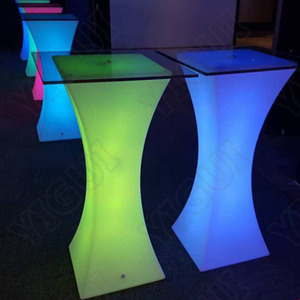 Factory Light up Night Club Lounge Outdoor High Top Cóctel Led Bar Muebles Mesa Led Mesas redondas para eventos Fiesta Jardín - Product Image 6