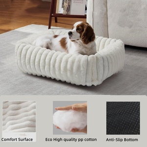 Wasbaar Hondenbed Voor Kleine Middelgrote Honden-Rechthoekig Orthopedisch Corduroy Fleece Huisdierbed Met Afneembare Hoes En Antislipbodem - Product Image 5