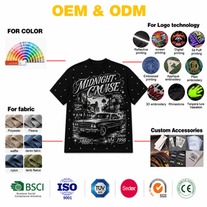 Camiseta Premium Vintage Oversize con Estampado Gráfico '<span class=keywords><strong>Love</strong></span> Over <span class=keywords><strong>Hate</strong></span>', Tejido Pesado de 220 g/m², Lavado Ácido, Corte Holgado, Estilo Urbano - Product Image 3