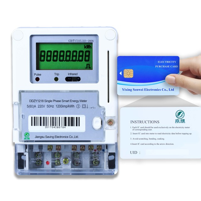 High-Quality Multifunctional Single Phase Local Control Smart Energy Meter Nb-Iot Smart Prepaid Electric Meter