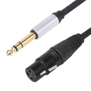 Xlr fêmea para 1/4 cabo-sovvid xlr para trs jack 6.35mm macho trs para fêmea cabo de remendo xlr