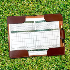 Tableau de bord de golf en cuir PU personnalisé, carnet d'enregistrement d'entraîneur de golf portable, tableau de bord de sport de plein air en cuir - Product Image 5