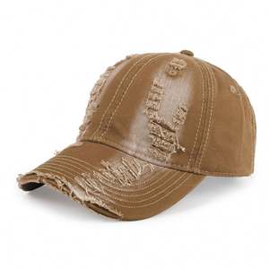 Factory OEM Personalized Unstructured Washed 100% Cotton Plain Distressed <b>Dad</b> <b>Hats</b> Embroidery Baseball Caps - Product Image 3