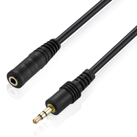 Bochara plaqué or 3.5mm câble d'extension Audio mâle à femelle M/F câble casque pour haut-parleur PC ordinateur portable 1.4m 2.7m 4.5m 9m 14m