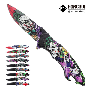 Couteau de Survie Pliant de Poche pour Camping et Chasse, Motif Imprimé 3D, Personnalisable, Vente Chaude en Gros, Survie en Extérieur, Marque Hongrui - Product Image 1