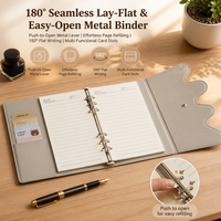 Papiers de rechange A5 pour carnet à 6 anneaux, pages imprimées personnalisées, couverture transparente, papeterie Kawaii