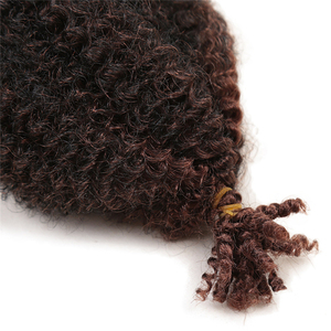 Afro Kinky Spring <span class=keywords><strong>Twist</strong></span> Marley kepang Kuba sintetis keriting <span class=keywords><strong>Crochet</strong></span> memutar rambut kepang pre-fluffed musim semi rambut Putar - Product Image 4
