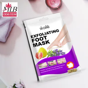 Masker Eksfoliator Kulit Kaki Asli, Masker Kaki Eksfoliasi Pengelupasan Kulit Label Khusus untuk Penghilang Label Pribadi Kaus Kaki Hidratante