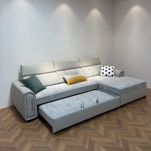 Divano Letto in Ecopelle Salvaspazio Confortevole con Tessuti Personalizzabili per Soggiorno e Appartamento - Product Image 5