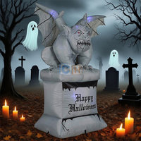 Gargouille gonflable géante Décoration d'Halloween Modèle fantôme gonflable pour décoration de scène de cour de vacances