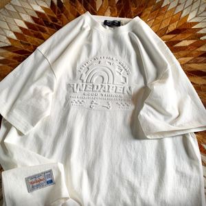 Camiseta de Algodón Pima al por Mayor para Hombre, Camiseta con Estampado Gráfico en Relieve, Camiseta Extra Grande Personalizada con Relieve 3D para Hombre - Product Image 3