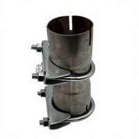 Collier de serrage en acier inoxydable pour sonde Lambda 51 mm (2 po) – Connecteur de réparation de tuyau d'échappement avec 2 colliers de serrage