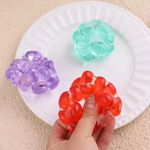 Nouvelle balle anti-stress 2026 en TPR, colorée, avec cristaux, pierres précieuses et perles, jouet sonore et moelleux pour enfants, garçons et filles - Product Image 5