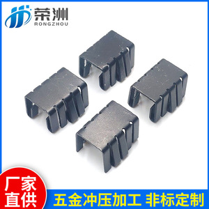 RZ Aluminum Heat Sink Rectangular With Fins TO220 CNC <b>Machining</b> Anodizing OEM Parts - Product Image 3