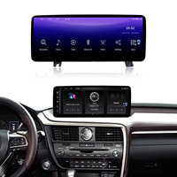 Aijia Cadre d'autoradio 12,3 pouces pour lecteur DVD Android, électronique automobile pour LEXUS 2016-2019 RX RHD Noir Mat