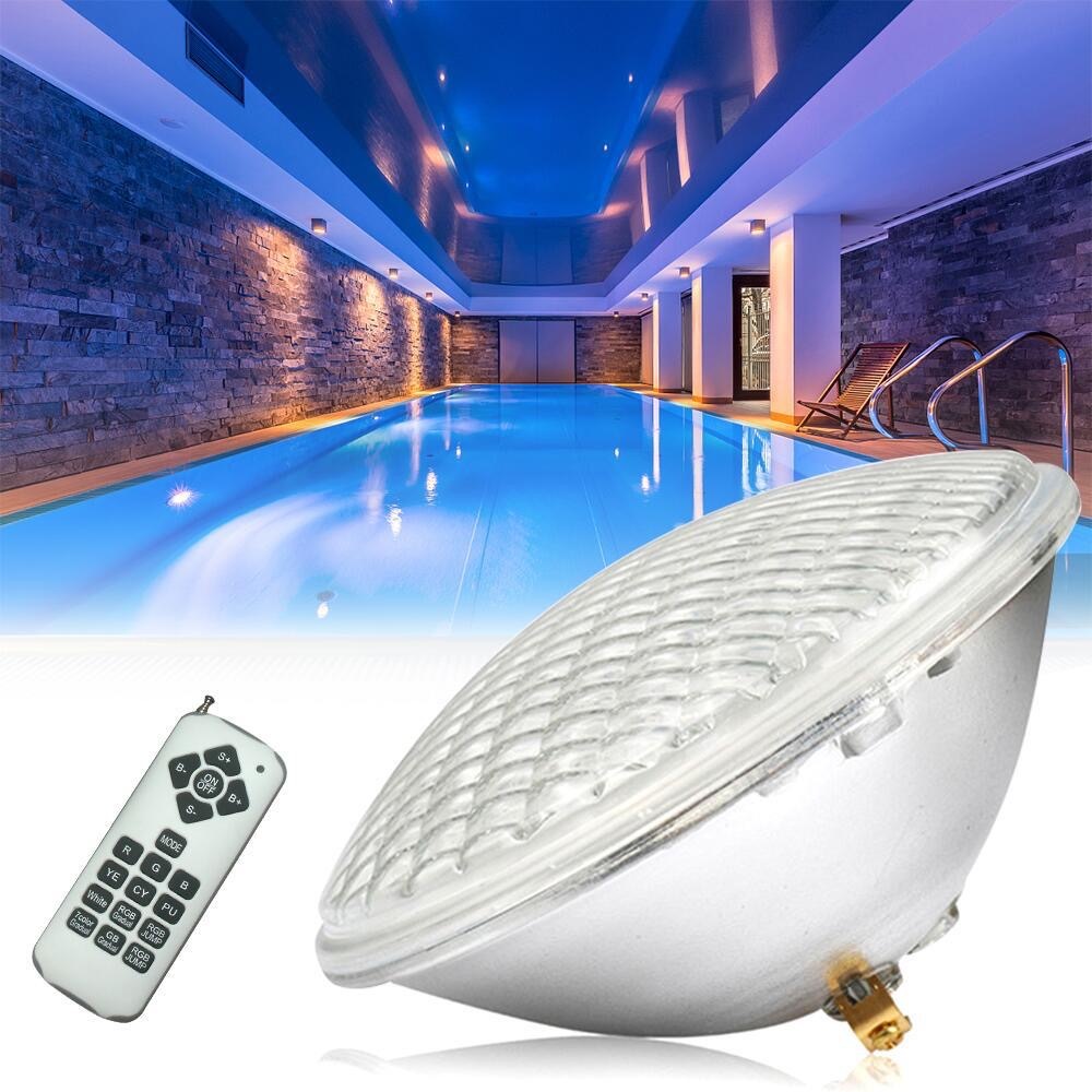 Remote Control Wifi 12v Rgb Par56 Swimming Pool Lamp Par 56 Glass Underwater Led Submersible Pool Lights
