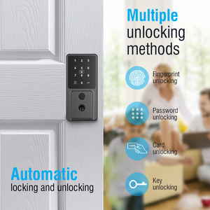 Te'an điện tử thông minh kỹ thuật số khóa cửa vân tay thẻ mạng mật khẩu chốt cửa đồng thau để sử dụng nhà tương thích ổ khóa thông minh - Product Image 2