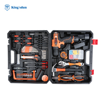 Kingsdun 102 pièces outils électriques ensemble combiné sans fil marteau foret ensemble perceuse sans fil