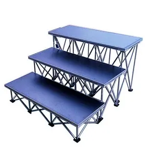 Factory customized folding aluminum portable chorus stage stairs 3 steps