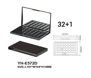 Blank Rectangle Plastic Eyeshadow Palette Case Foldable Black Cosmetic Makeup <b>Box</b> 18 24 32 40 Colors <b>Empty</b> Palette - Product Image 4