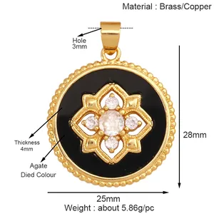 Pendentif tendance en forme de coquille d'étoile spatiale brillante, composants de bijoux plaqués or 18 carats, accessoires, fournitures <span class=keywords><strong>S34</strong></span> - Product Image 4