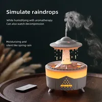 Diffuseur d'arôme de goutte de pluie coloré 7 LED veilleuse forme de nuage de pluie huile essentielle brume fraîche USB