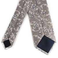 Cravates personnalisées en tissu jacquard italien de haute qualité pour hommes hommes soie boucle fil gris Paisley vente en gros