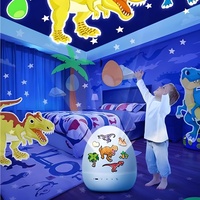Lampe de nuit LED en forme d'œuf de dinosaure, projecteur d'étoiles, lampe rotative multicolore, projecteur pour bébé et enfant, haut-parleur BT pour utilisation en chambre