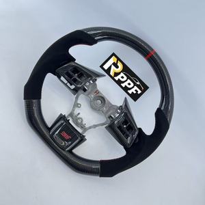 Volantes Deportivos Personalizados de Cuero de Alta Calidad Rppf para <span class=keywords><strong>Subaru</strong></span> <span class=keywords><strong>WRX</strong></span> STI <span class=keywords><strong>2015</strong></span>-2020, Cuero Perforado con Fibra de Carbono - Product Image 2