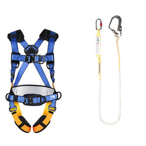 고강도 조절 가능한 전신 가을 체포 하네스 폴리에스터 허리 벨트 끈 링 작업 높이 안전 장비 - Product Image 2
