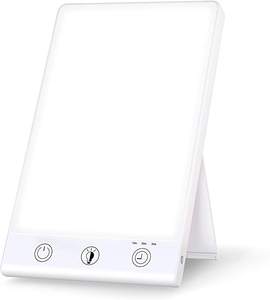 <span class=keywords><strong>Lampe</strong></span> de table de <span class=keywords><strong>luminothérapie</strong></span> LED SAD sans UV, 10 000 lux, blanc brillant, avec support détachable, montable au mur - Product Image 1