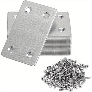 Ssr Stainless Steel Patch Plate 1.2mm Thick 5mm Hole Modern Design For Kitchen Bathroom Furniture Corner Bracket - Product Image 6