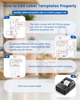Imprimante d'étiquettes thermiques Phomemo M102, machine à créer des autocollants portable sans encre pour les petites entreprises, machine à étiquettes de prix avec code-barres