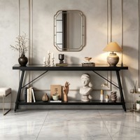 Table basse moderne extra longue en bois, table de canapé, station de charge, étagère de rangement, entrée, salon, hauteur réglable