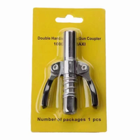 Coupleur de pistolet à graisse à double poignée 10000 PSI 1/8 NPT, haute pression, à dégagement rapide, autobloquant, en laiton nickelé