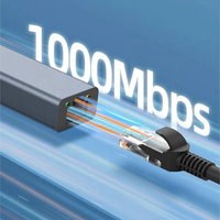 Adaptador de Red RTL8152E de 1000 Mbps, Tipo C, Ethernet, Gigabit, RJ45, para Laptop