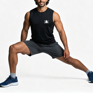 Camisetas sin mangas de algodón de alta calidad al por mayor, diseño personalizado con serigrafía, camisetas deportivas ajustadas para entrenamiento, para hombre - Product Image 3
