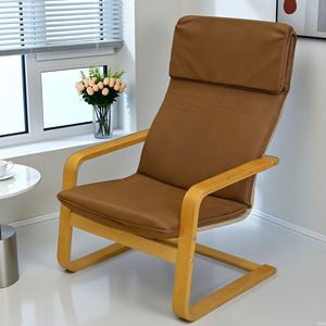 Sillón <span class=keywords><strong>Reclinable</strong></span> Moderno de Madera con Respaldo Sólido para Dormitorio y Sala de Estar - Product Image 2