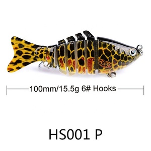 10 cm/15.5g 3D mồi câu cá cho cá hồi Bass đa nối swimbait chậm chìm Bionic cứng Mồi Câu Cá - Product Image 5