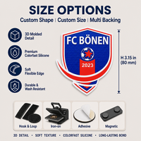 Écussons personnalisés en silicone gaufré, badges 3D en caoutchouc pour casquettes de baseball, vêtements de sport et accessoires de mode