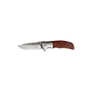 Coltello da Caccia Pieghevole TRUPER di Grado Industriale in Acciaio Inossidabile, Lama 4-1/2", Manico in Legno, Confezione da 3 - Product Image 1