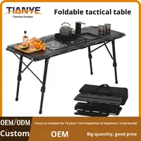 Table pliante tactique IGT Amano Custom Quick Open à 5 unités en aluminium pour l'extérieur avec accoudoirs pour le camping et les pique-niques