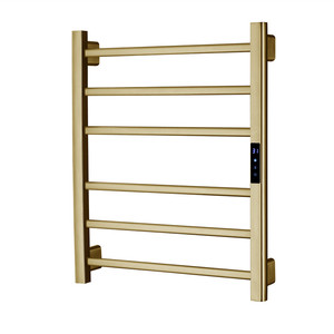 Porte-serviettes chauffant pour hôtel, en acier inoxydable brossé doré, montage mural, chauffe-serviettes intelligent, <span class=keywords><strong>radiateur</strong></span> électrique - Product Image 1