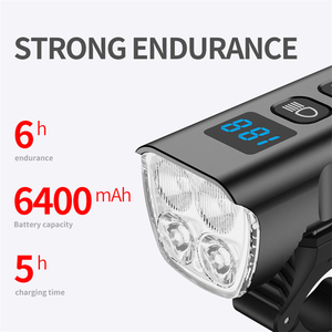 Gran oferta, luz de bicicleta recargable por USB de 1600 lúmenes, haz de enfoque de inundación frontal impermeable, Faro de bicicleta, batería de energía, luz LED <span class=keywords><strong>para</strong></span> ciclismo - Product Image 2