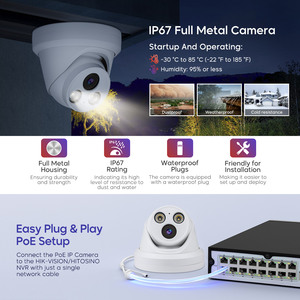 Cámara de torreta de red PoE VIF de color completo de 5MP PG2357C-2.8mm compatible con <span class=keywords><strong>Hik</strong></span>, en stock en EE. UU. - Product Image 2
